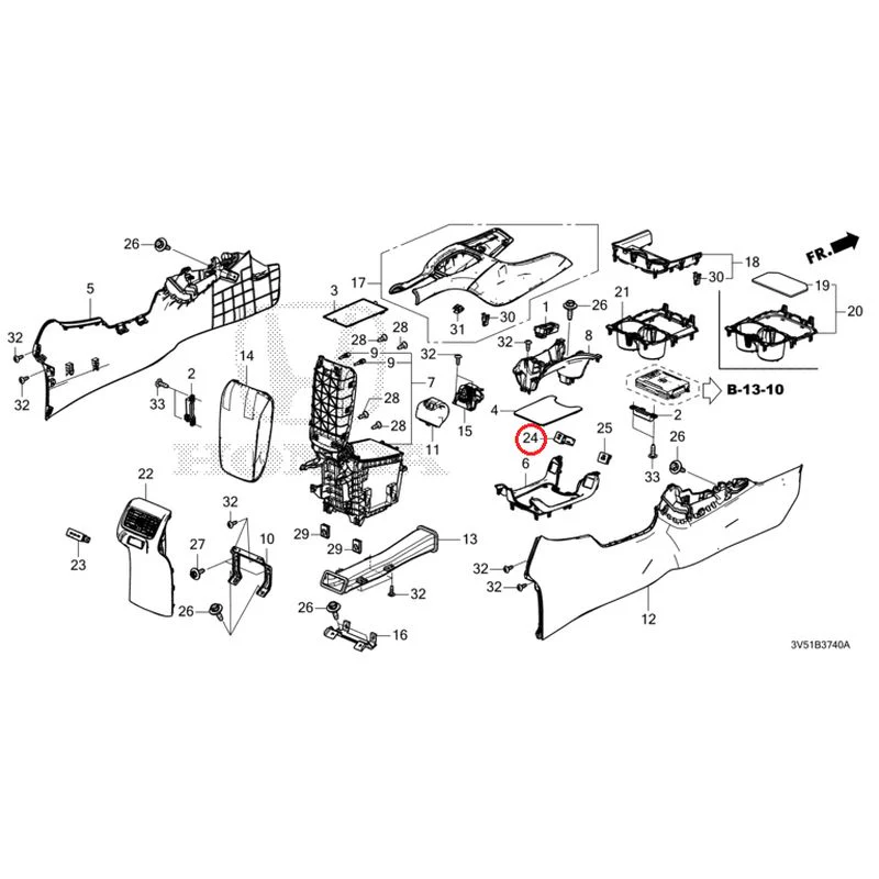 [NEW] JDM HONDA ZR-V e:HEV RZ4 2025 Console GENUINE OEM - Image 25
