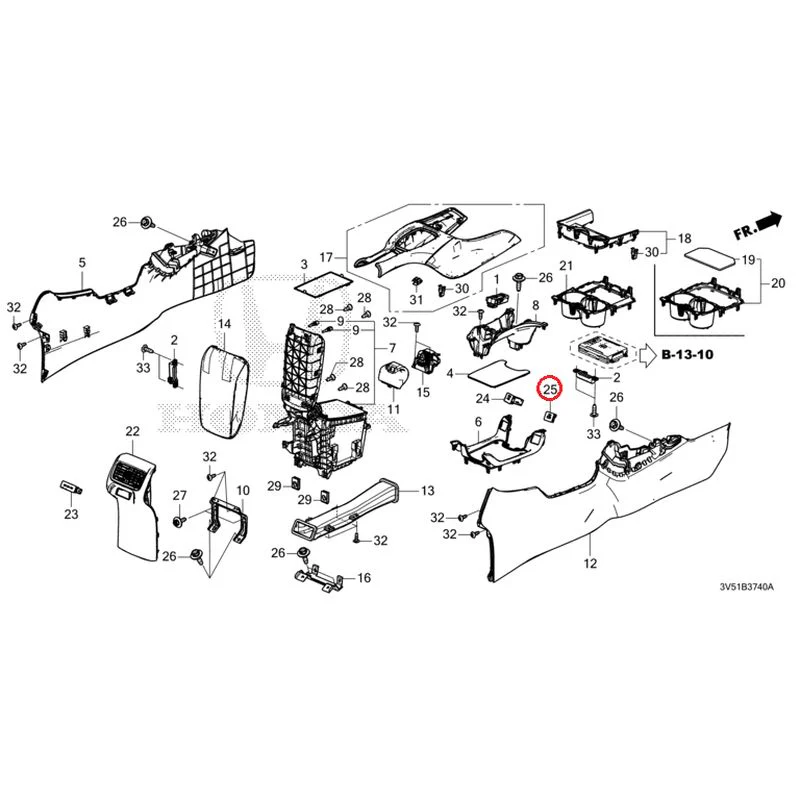 [NEW] JDM HONDA ZR-V e:HEV RZ4 2025 Console GENUINE OEM - Image 26