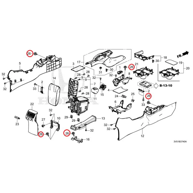 [NEW] JDM HONDA ZR-V e:HEV RZ4 2025 Console GENUINE OEM - Image 27