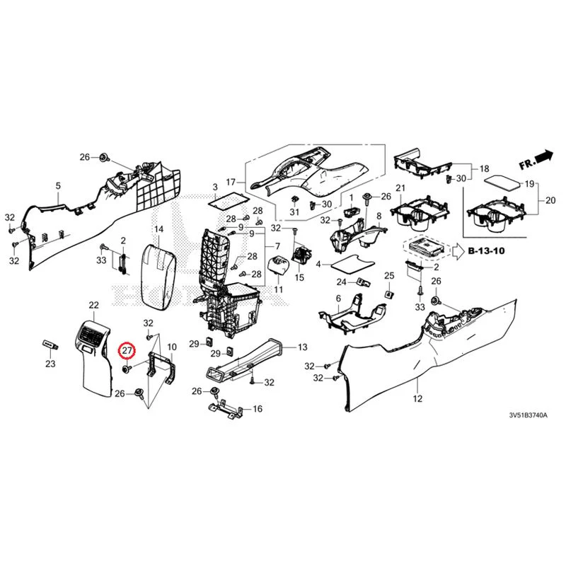 [NEW] JDM HONDA ZR-V e:HEV RZ4 2025 Console GENUINE OEM - Image 28
