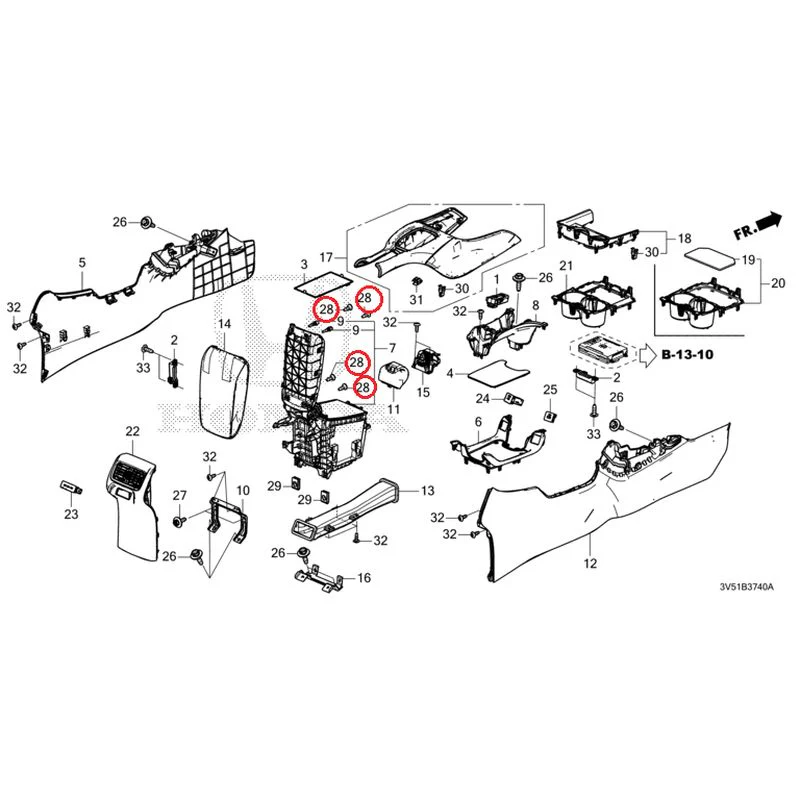 [NEW] JDM HONDA ZR-V e:HEV RZ4 2025 Console GENUINE OEM - Image 29