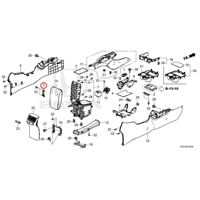 [NEW] JDM HONDA ZR-V e:HEV RZ4 2025 Console GENUINE OEM - Image 3