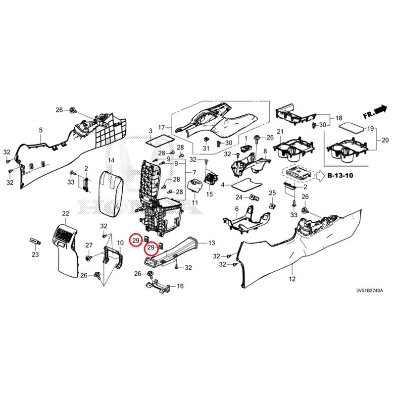 [NEW] JDM HONDA ZR-V e:HEV RZ4 2025 Console GENUINE OEM - Image 30