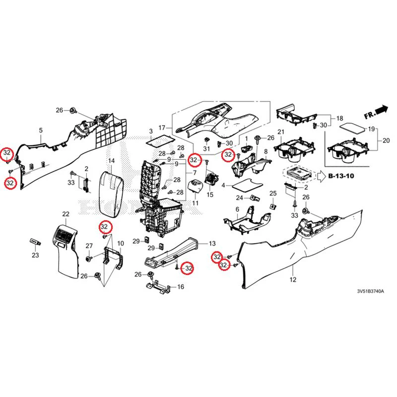 [NEW] JDM HONDA ZR-V e:HEV RZ4 2025 Console GENUINE OEM - Image 33