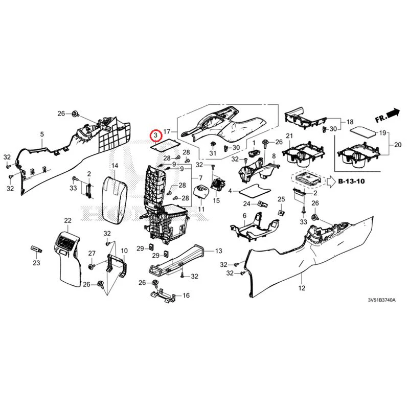 [NEW] JDM HONDA ZR-V e:HEV RZ4 2025 Console GENUINE OEM - Image 4