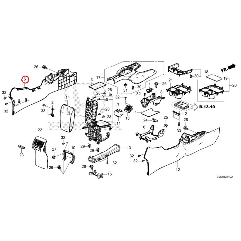 [NEW] JDM HONDA ZR-V e:HEV RZ4 2025 Console GENUINE OEM - Image 6
