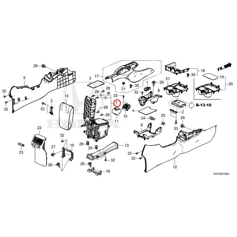 [NEW] JDM HONDA ZR-V e:HEV RZ4 2025 Console GENUINE OEM - Image 8