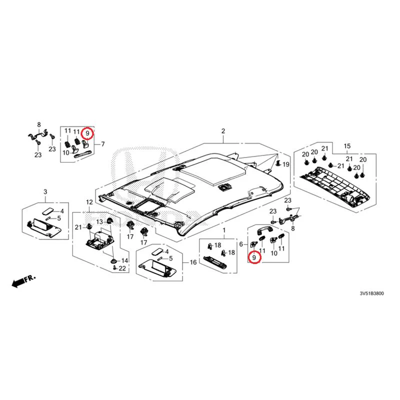 [NEW] JDM HONDA ZR-V e:HEV RZ4 2025 Roof Lining GENUINE OEM - Image 10