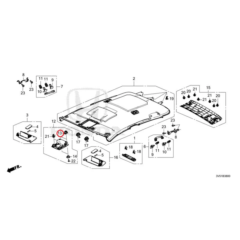 [NEW] JDM HONDA ZR-V e:HEV RZ4 2025 Roof Lining GENUINE OEM - Image 14