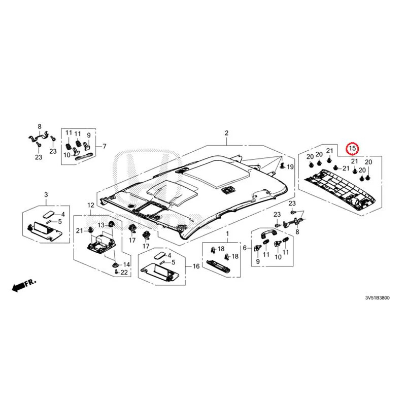[NEW] JDM HONDA ZR-V e:HEV RZ4 2025 Roof Lining GENUINE OEM - Image 16