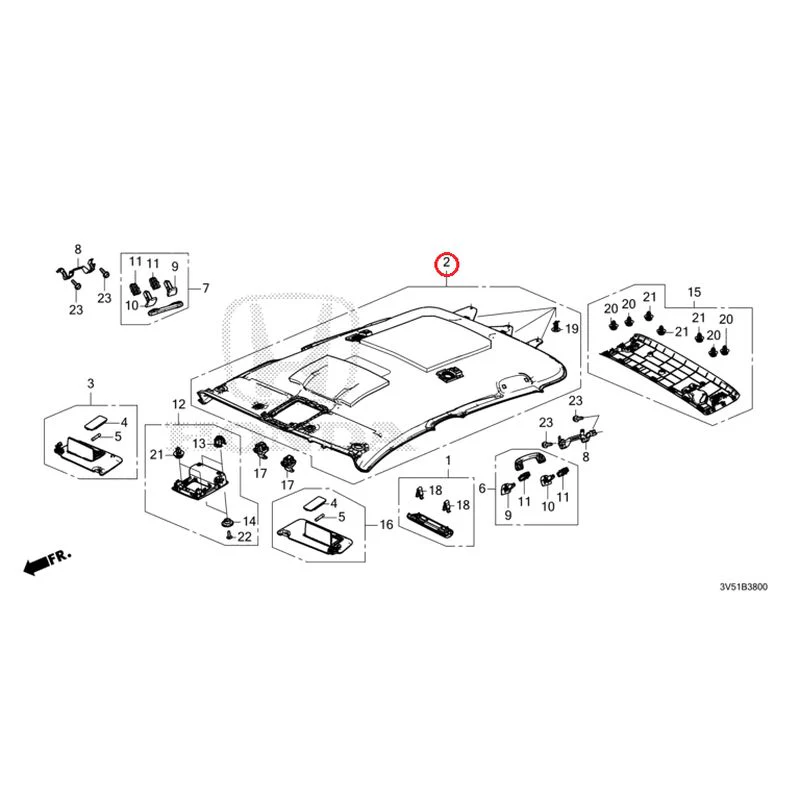 [NEW] JDM HONDA ZR-V e:HEV RZ4 2025 Roof Lining GENUINE OEM - Image 3