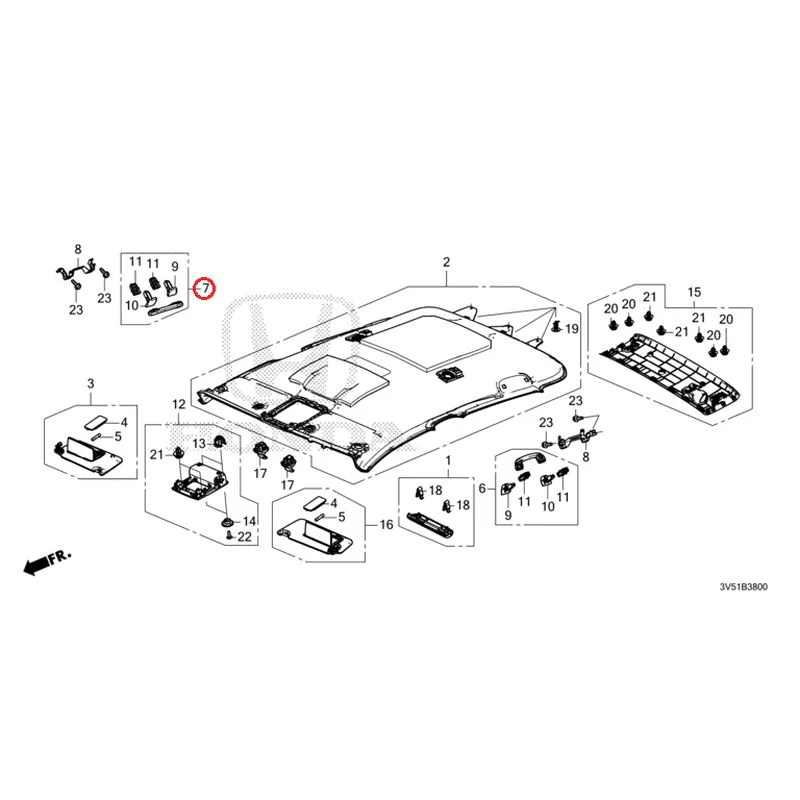 [NEW] JDM HONDA ZR-V e:HEV RZ4 2025 Roof Lining GENUINE OEM - Image 8