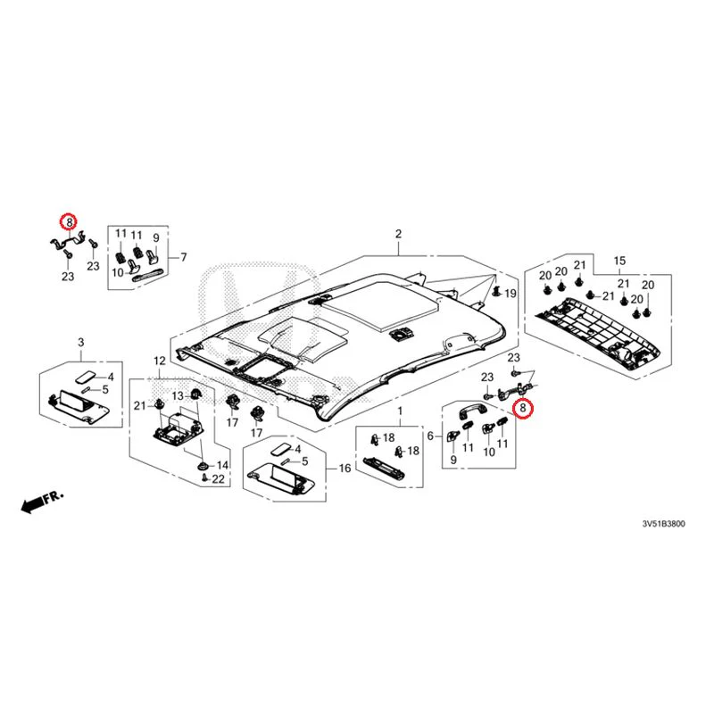 [NEW] JDM HONDA ZR-V e:HEV RZ4 2025 Roof Lining GENUINE OEM - Image 9