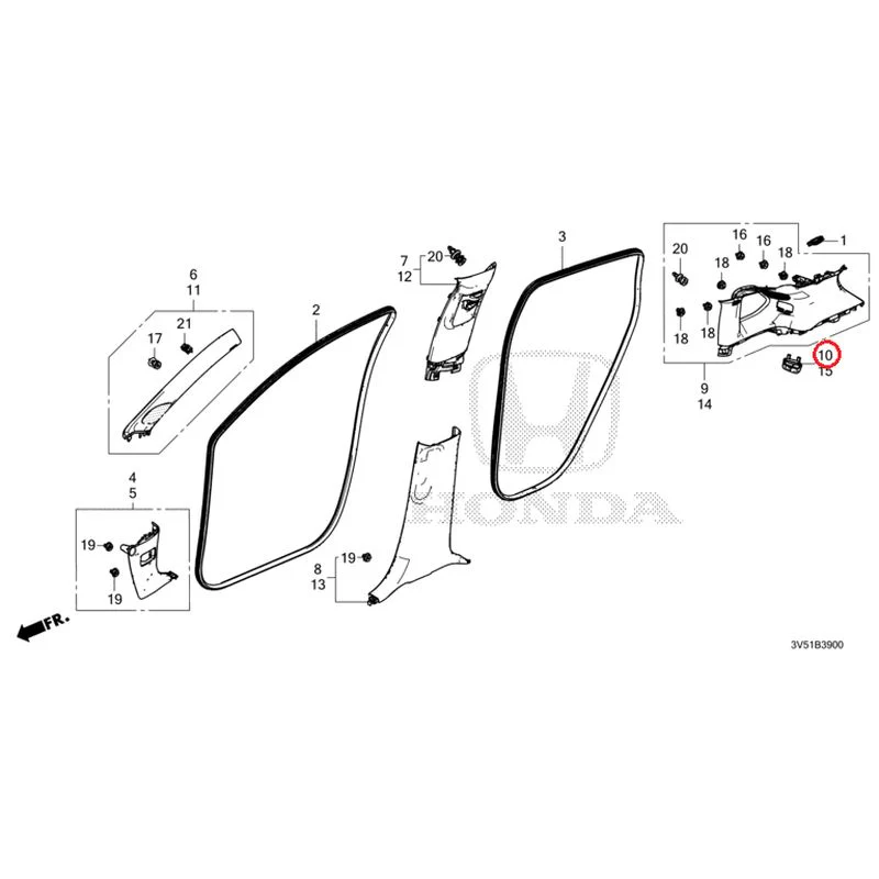 [NEW] JDM HONDA ZR-V e:HEV RZ4 2025 Pillar Garnish GENUINE OEM - Image 11