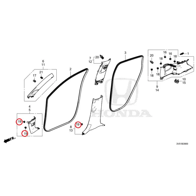 [NEW] JDM HONDA ZR-V e:HEV RZ4 2025 Pillar Garnish GENUINE OEM - Image 20