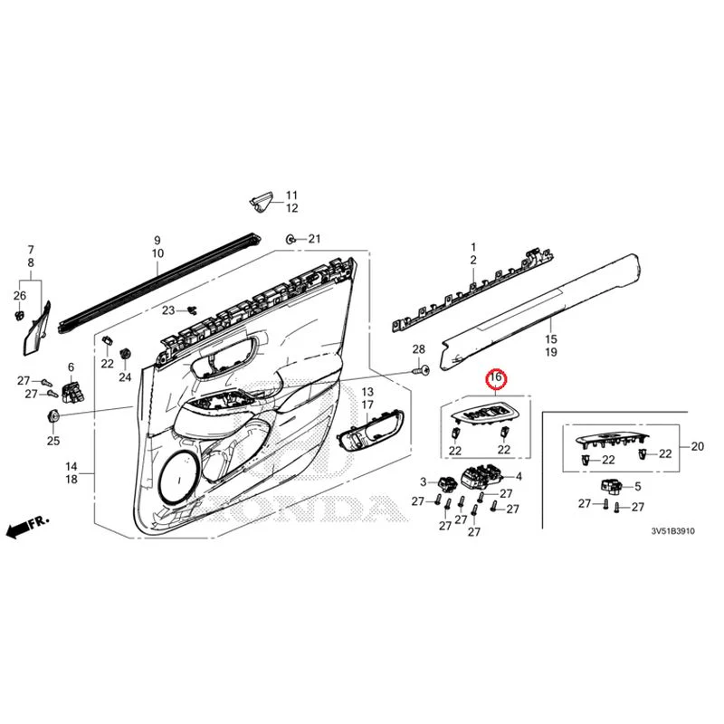 [NEW] JDM HONDA ZR-V e:HEV RZ4 2025 Front Door Lining GENUINE OEM - Image 18