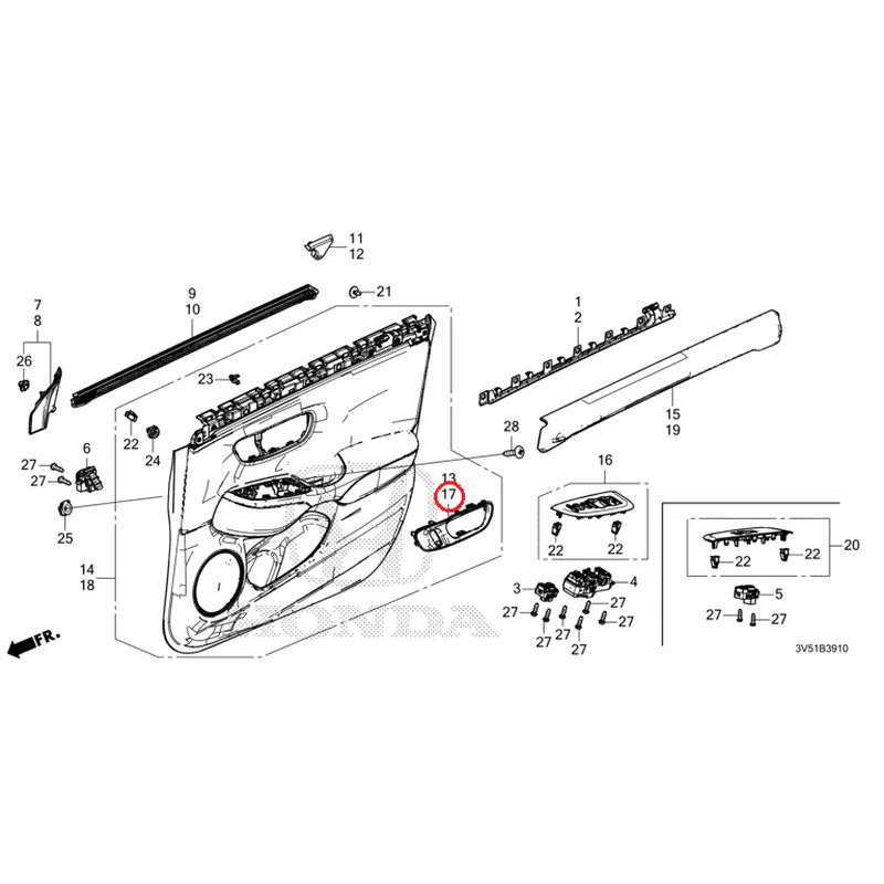 [NEW] JDM HONDA ZR-V e:HEV RZ4 2025 Front Door Lining GENUINE OEM - Image 19
