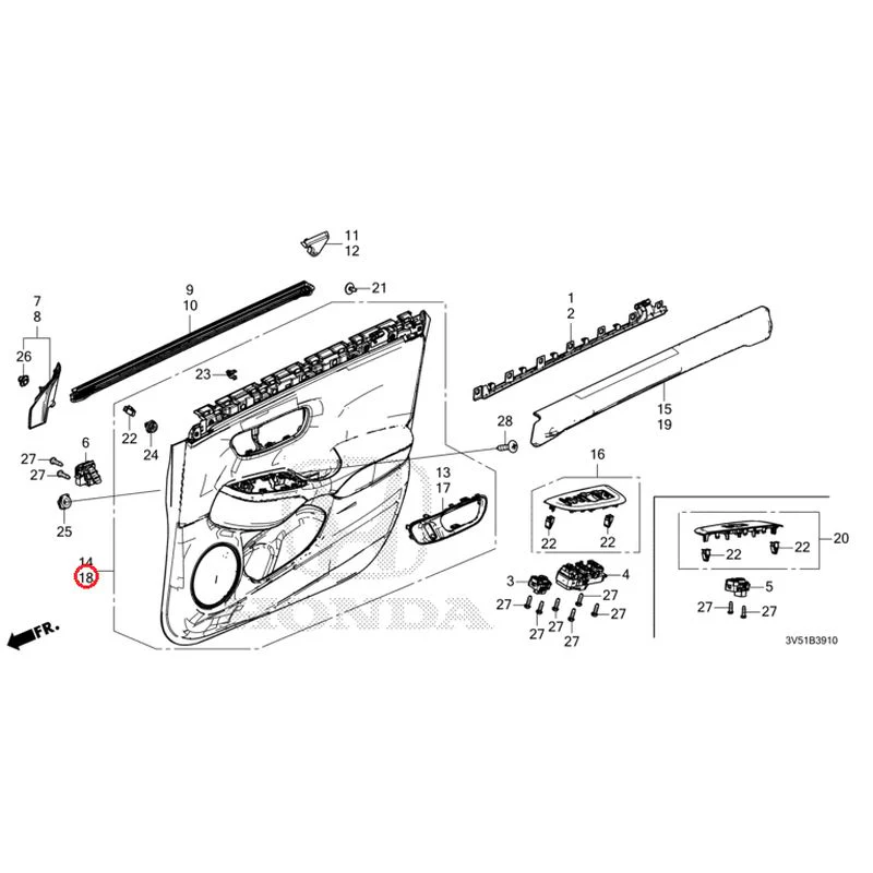 [NEW] JDM HONDA ZR-V e:HEV RZ4 2025 Front Door Lining GENUINE OEM - Image 20