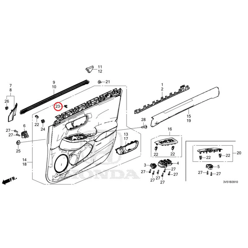 [NEW] JDM HONDA ZR-V e:HEV RZ4 2025 Front Door Lining GENUINE OEM - Image 26