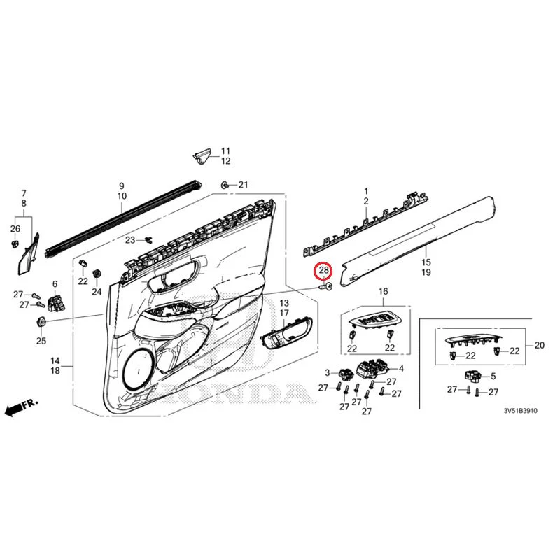 [NEW] JDM HONDA ZR-V e:HEV RZ4 2025 Front Door Lining GENUINE OEM - Image 31