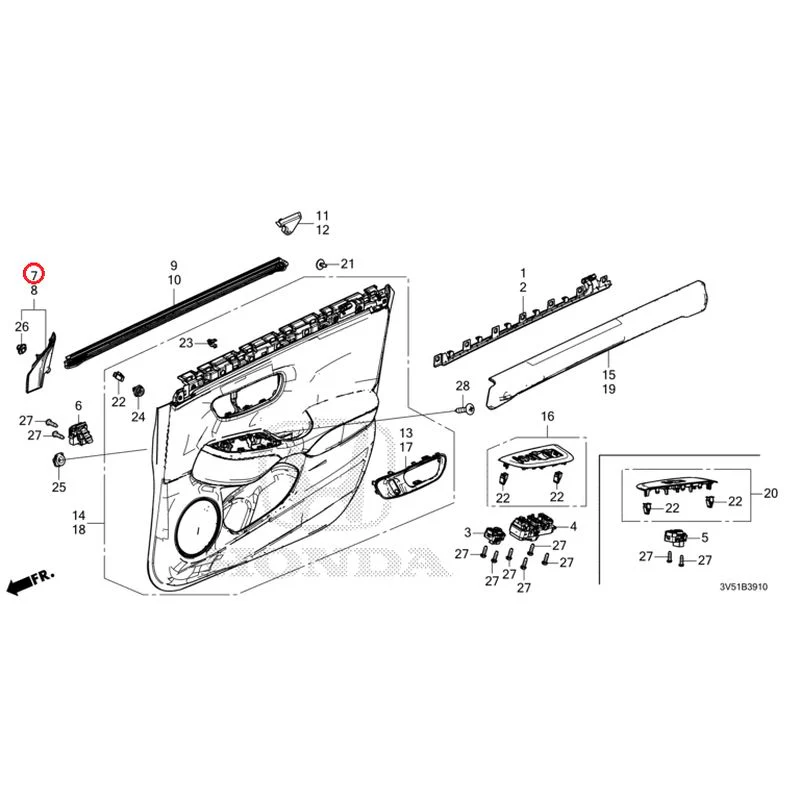 [NEW] JDM HONDA ZR-V e:HEV RZ4 2025 Front Door Lining GENUINE OEM - Image 8