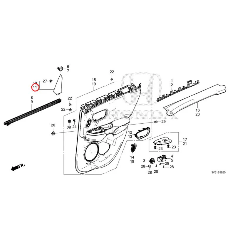 [NEW] JDM HONDA ZR-V e:HEV RZ4 2025 Rear Door Lining GENUINE OEM - Image 12