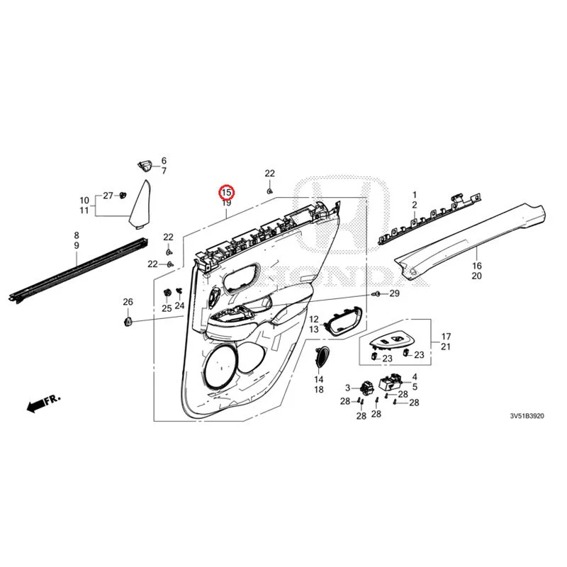 [NEW] JDM HONDA ZR-V e:HEV RZ4 2025 Rear Door Lining GENUINE OEM - Image 16