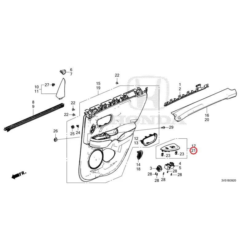 [NEW] JDM HONDA ZR-V e:HEV RZ4 2025 Rear Door Lining GENUINE OEM - Image 25