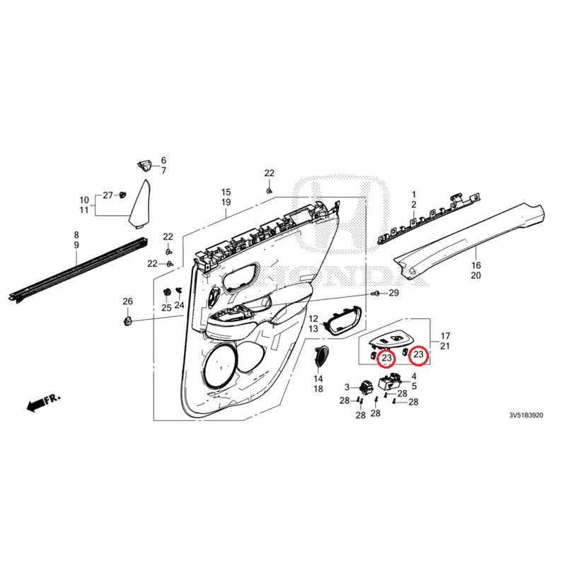 [NEW] JDM HONDA ZR-V e:HEV RZ4 2025 Rear Door Lining GENUINE OEM - Image 28