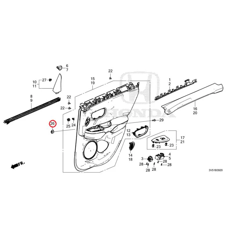 [NEW] JDM HONDA ZR-V e:HEV RZ4 2025 Rear Door Lining GENUINE OEM - Image 31