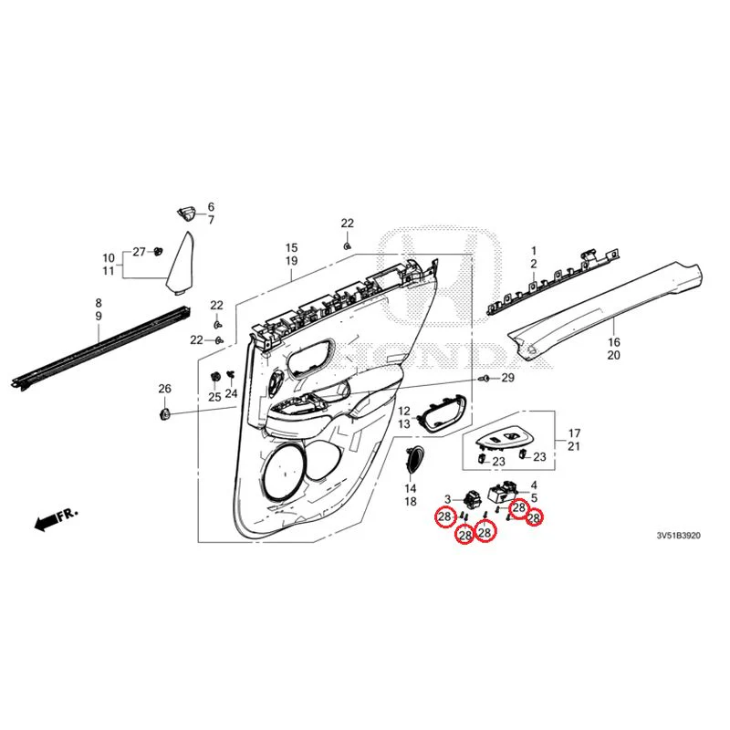 [NEW] JDM HONDA ZR-V e:HEV RZ4 2025 Rear Door Lining GENUINE OEM - Image 33