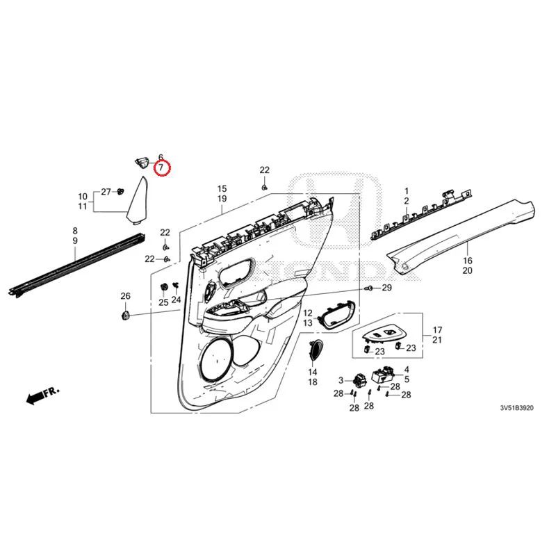 [NEW] JDM HONDA ZR-V e:HEV RZ4 2025 Rear Door Lining GENUINE OEM - Image 8
