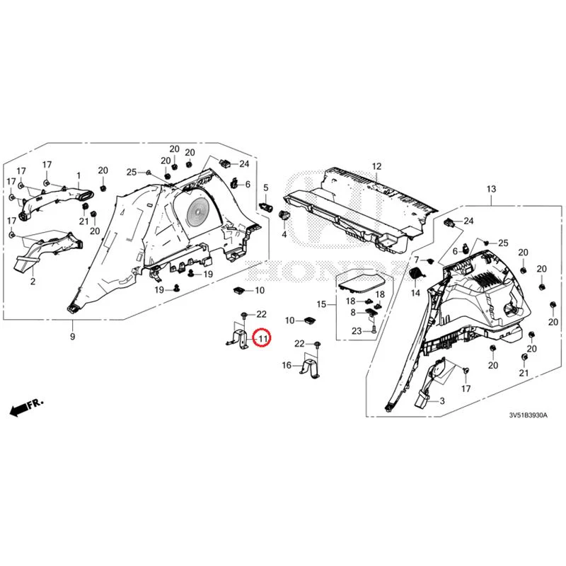 [NEW] JDM HONDA ZR-V e:HEV RZ4 2025 Side Lining GENUINE OEM - Image 12