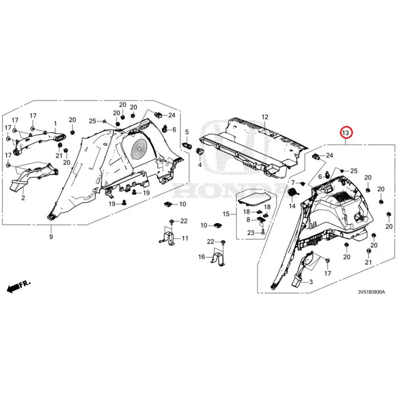[NEW] JDM HONDA ZR-V e:HEV RZ4 2025 Side Lining GENUINE OEM - Image 14