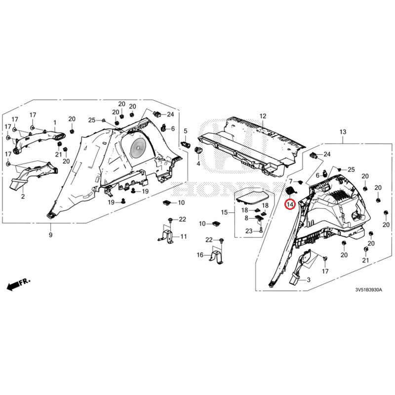 [NEW] JDM HONDA ZR-V e:HEV RZ4 2025 Side Lining GENUINE OEM - Image 15