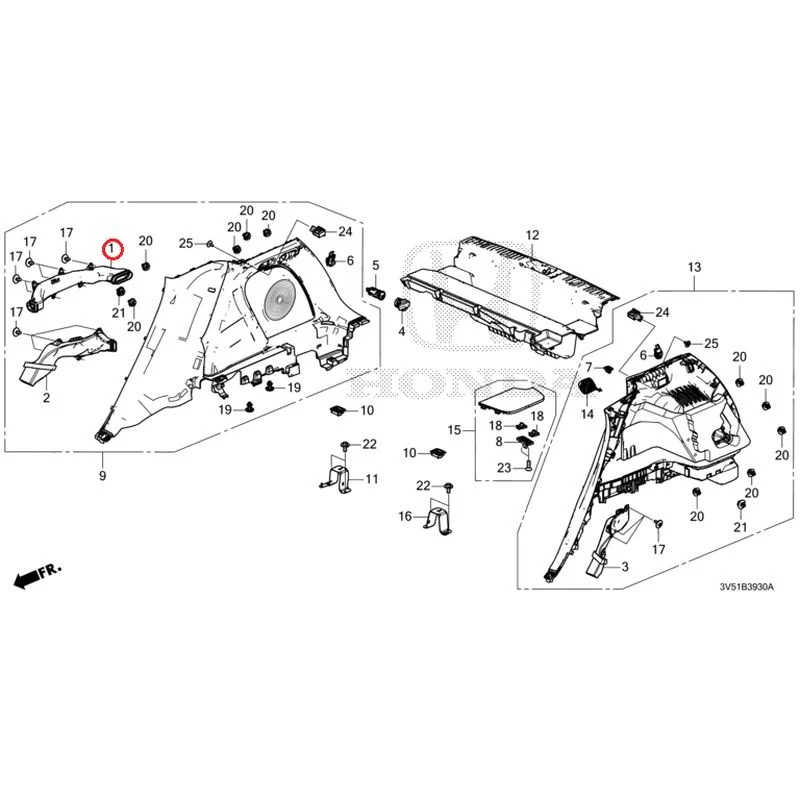 [NEW] JDM HONDA ZR-V e:HEV RZ4 2025 Side Lining GENUINE OEM - Image 2