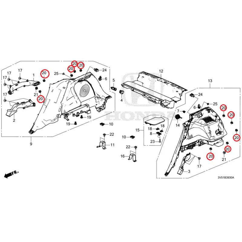 [NEW] JDM HONDA ZR-V e:HEV RZ4 2025 Side Lining GENUINE OEM - Image 20