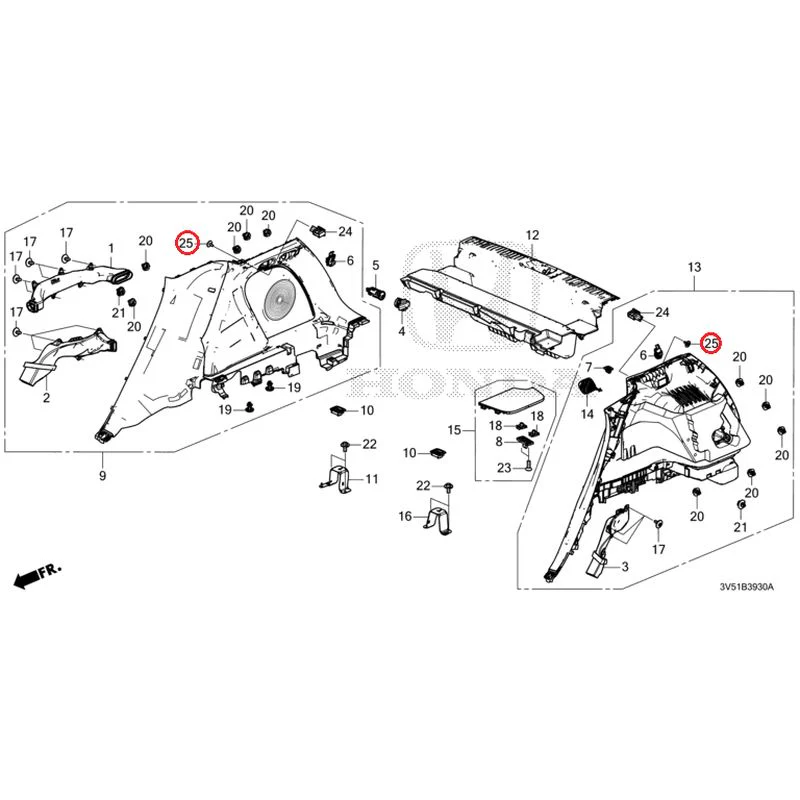 [NEW] JDM HONDA ZR-V e:HEV RZ4 2025 Side Lining GENUINE OEM - Image 25