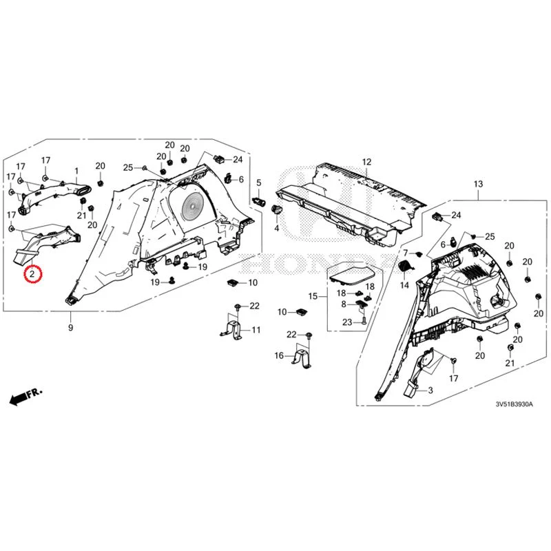 [NEW] JDM HONDA ZR-V e:HEV RZ4 2025 Side Lining GENUINE OEM - Image 3