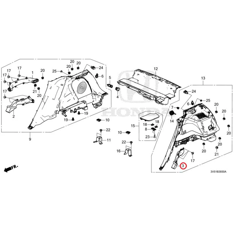 [NEW] JDM HONDA ZR-V e:HEV RZ4 2025 Side Lining GENUINE OEM - Image 4