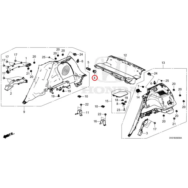 [NEW] JDM HONDA ZR-V e:HEV RZ4 2025 Side Lining GENUINE OEM - Image 5