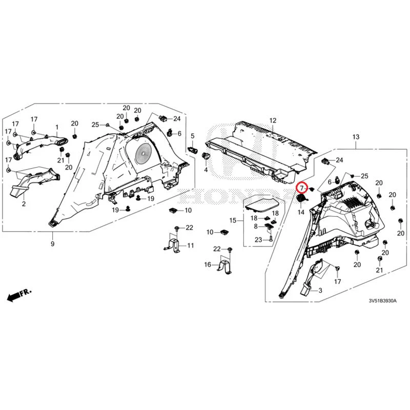 [NEW] JDM HONDA ZR-V e:HEV RZ4 2025 Side Lining GENUINE OEM - Image 8