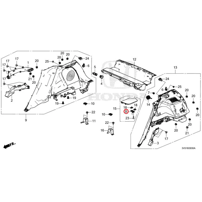 [NEW] JDM HONDA ZR-V e:HEV RZ4 2025 Side Lining GENUINE OEM - Image 9