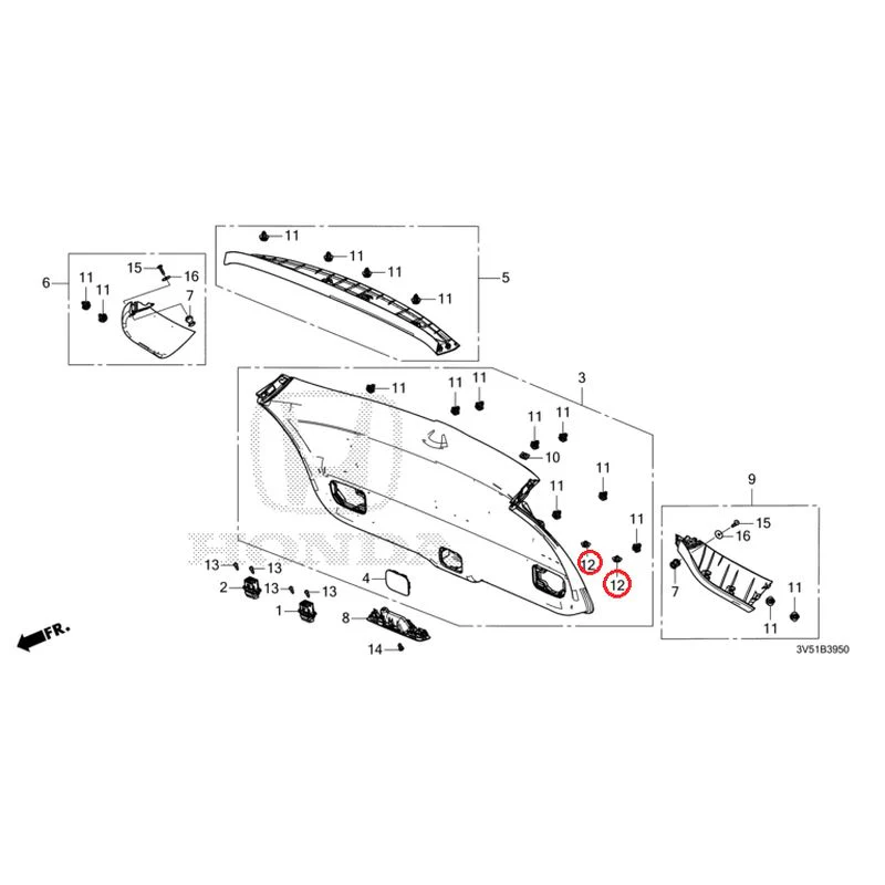[NEW] JDM HONDA ZR-V e:HEV RZ4 2025 Tailgate Lining GENUINE OEM - Image 13