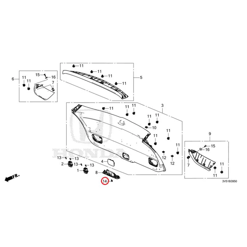 [NEW] JDM HONDA ZR-V e:HEV RZ4 2025 Tailgate Lining GENUINE OEM - Image 15