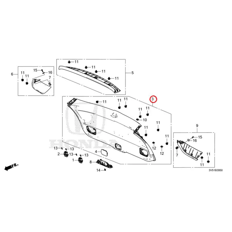 [NEW] JDM HONDA ZR-V e:HEV RZ4 2025 Tailgate Lining GENUINE OEM - Image 4