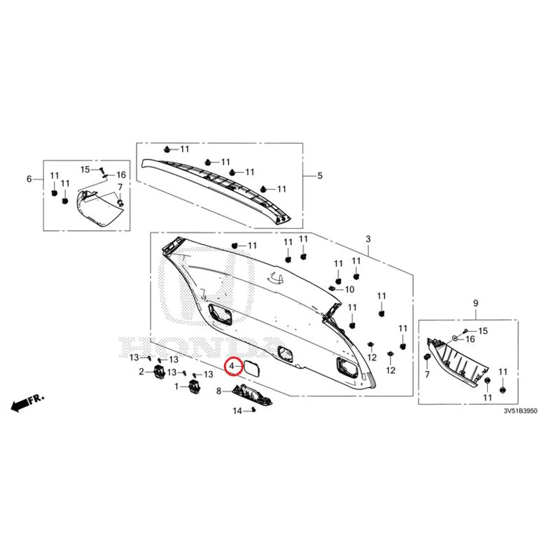 [NEW] JDM HONDA ZR-V e:HEV RZ4 2025 Tailgate Lining GENUINE OEM - Image 5