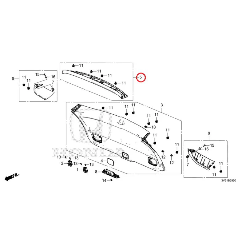 [NEW] JDM HONDA ZR-V e:HEV RZ4 2025 Tailgate Lining GENUINE OEM - Image 6