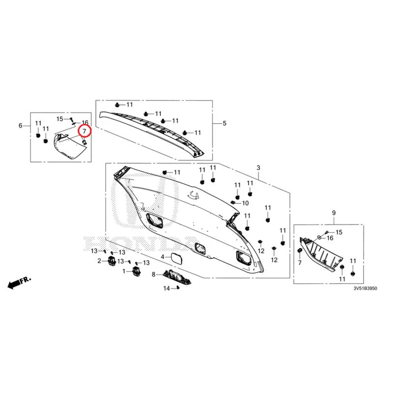 [NEW] JDM HONDA ZR-V e:HEV RZ4 2025 Tailgate Lining GENUINE OEM - Image 8