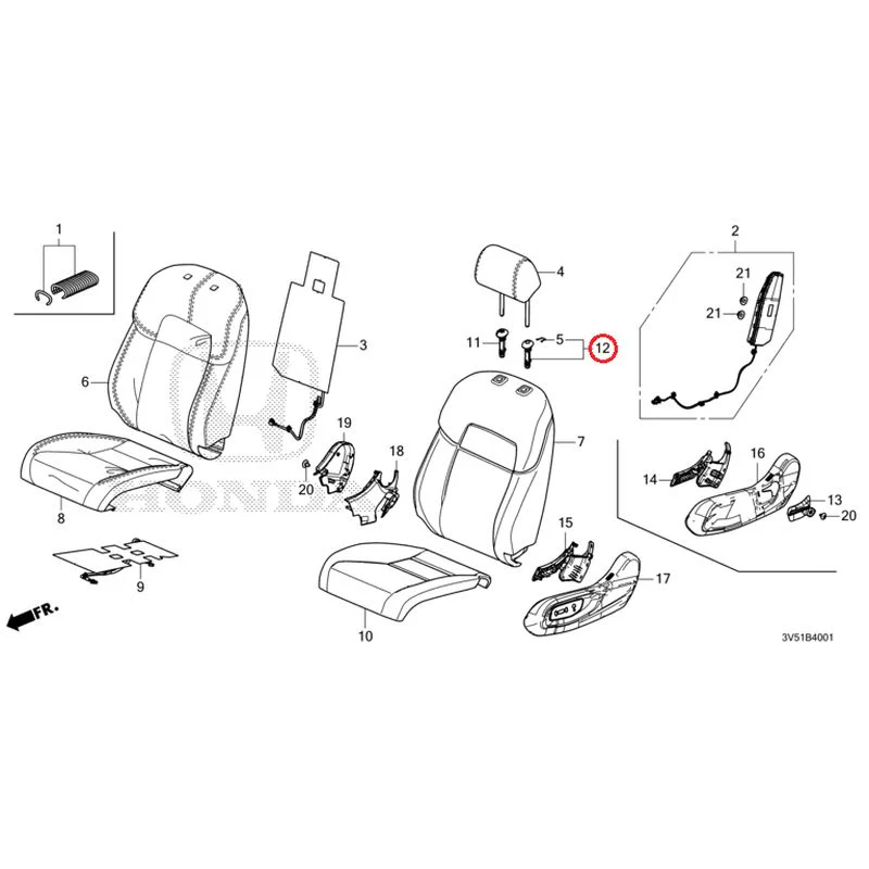 [NEW] JDM HONDA ZR-V e:HEV RZ4 2025 Front Seat (Passenger Side) GENUINE OEM - Image 16